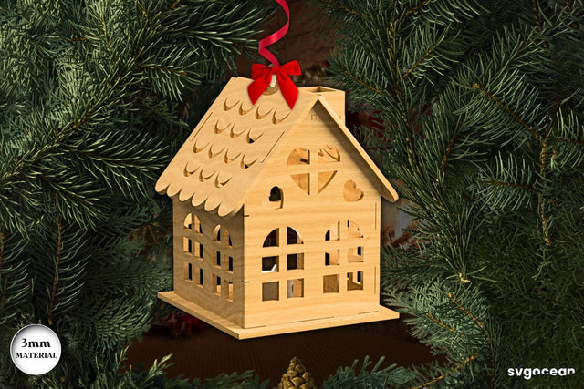 Christmas House Candle Holder SVG SVG SvgOcean 