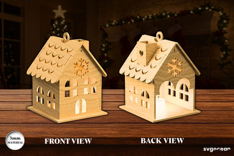 Christmas House Candle Holder SVG SVG SvgOcean 