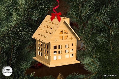 Christmas House Candle Holder SVG SVG SvgOcean 