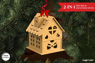 Christmas House Gift Box SVG SVG SvgOcean 