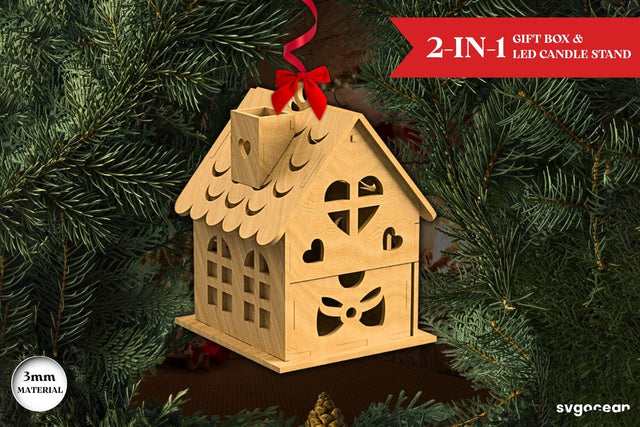 Christmas House Gift Box SVG SVG SvgOcean 