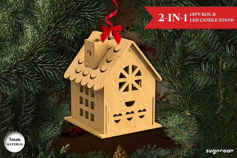 Christmas House Gift Box SVG SVG SvgOcean 