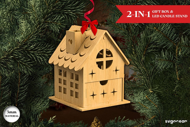 Christmas House Gift Box SVG SVG SvgOcean 