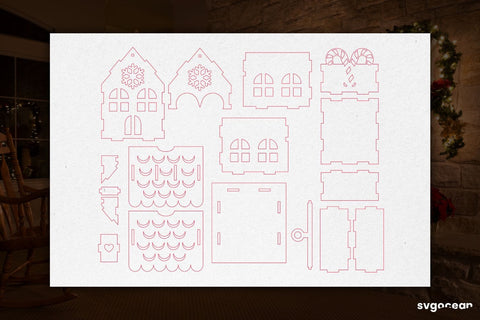 Christmas House Gift Box SVG SVG SvgOcean 