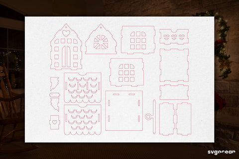 Christmas House Gift Box SVG SVG SvgOcean 