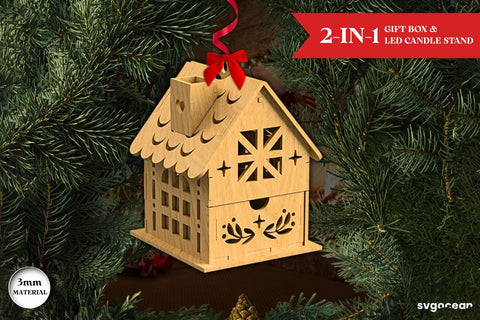 Christmas House Gift Box SVG SVG SvgOcean 