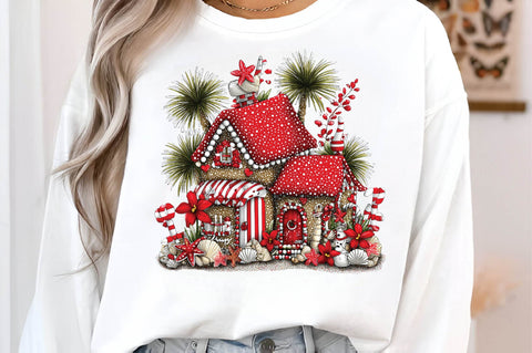 Christmas House House Clipart Sublimation SVGArt 
