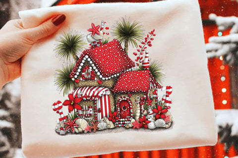 Christmas House House Clipart Sublimation SVGArt 