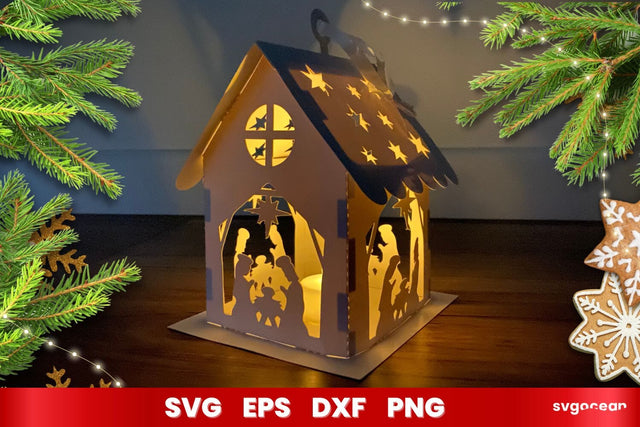 Christmas House Lantern SVG SVG SvgOcean 