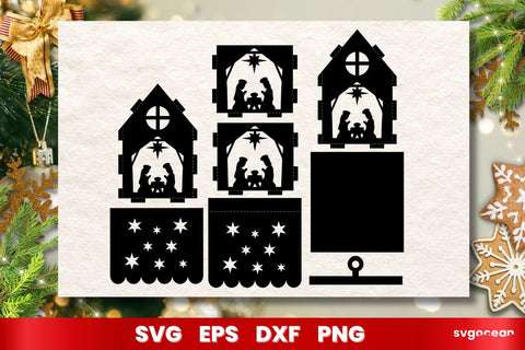 Christmas House Lantern SVG SVG SvgOcean 