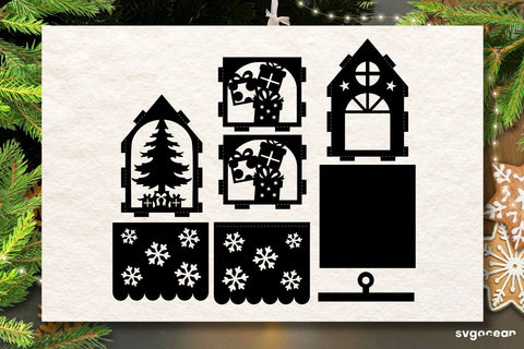 Christmas House Paper Lantern SVG SvgOcean 