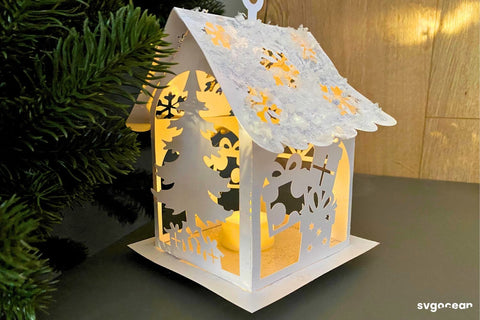Christmas House Paper Lantern SVG SvgOcean 