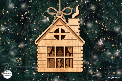 Christmas House Shadow Box SVG Bundle SVG SvgOcean 