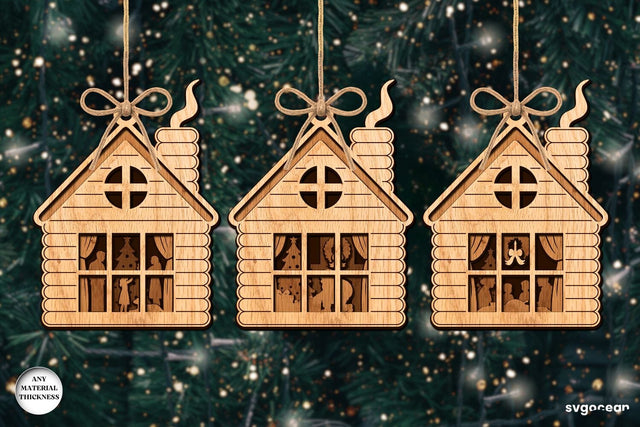 Christmas House Shadow Box SVG Bundle SVG SvgOcean 