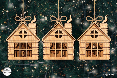 Christmas House Shadow Box SVG Bundle SVG SvgOcean 