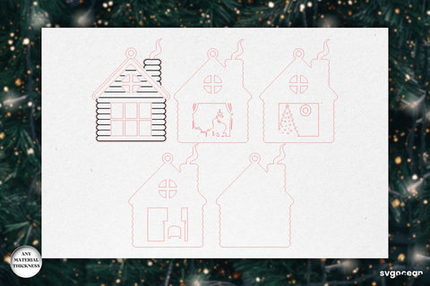 Christmas House Shadow Box SVG Bundle SVG SvgOcean 