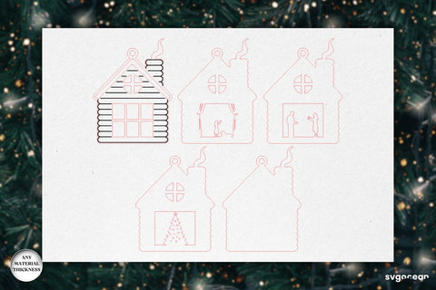 Christmas House Shadow Box SVG Bundle SVG SvgOcean 