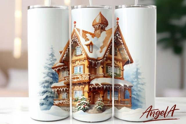 Christmas house sublimation / Christmas tumbler sublimation Sublimation Angelina Semenova 