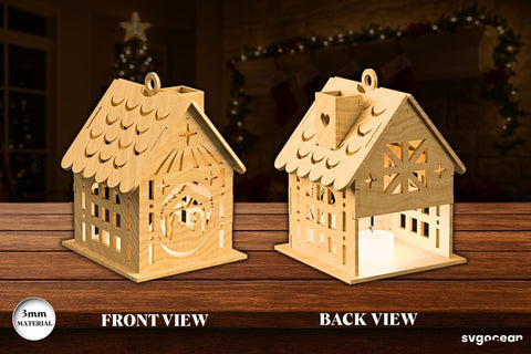 Christmas Houses Candle Holder Bundle SVG SvgOcean 