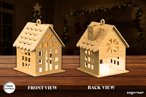 Christmas Houses Candle Holder Bundle SVG SvgOcean 