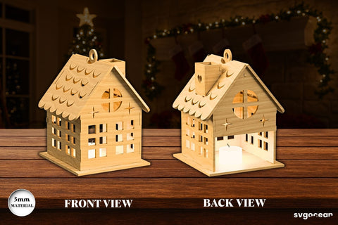 Christmas Houses Candle Holder Bundle SVG SvgOcean 