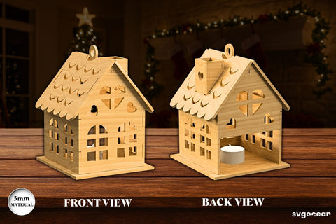 Christmas Houses Candle Holder Bundle SVG SvgOcean 