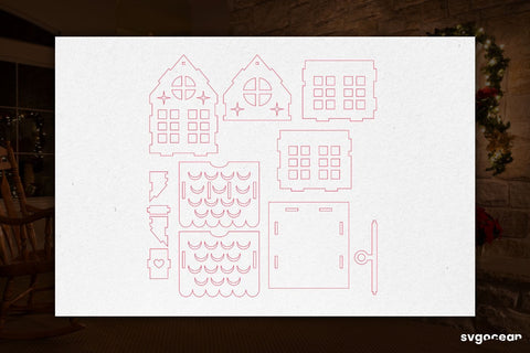 Christmas Houses Candle Holder Bundle SVG SvgOcean 