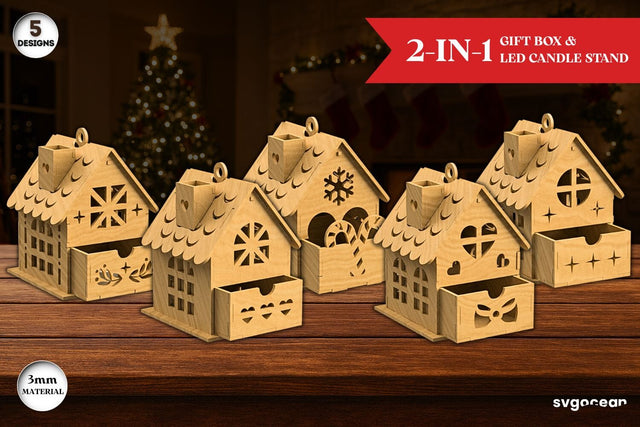 Christmas Houses Gift Box Bundle SVG SvgOcean 
