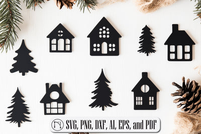 Christmas Houses SVG Design cut file SVG MD JOYNAL ABDIN 