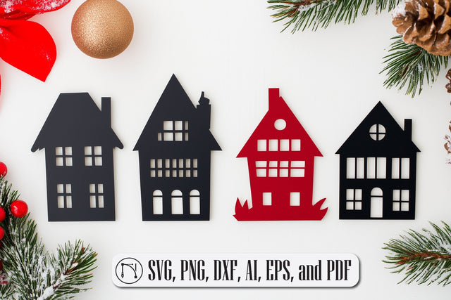 Christmas Houses SVG Design cut file SVG MD JOYNAL ABDIN 