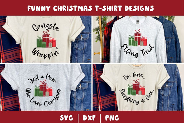 Christmas Humor T-Shirt Design Set SVG So Fontsy Design Shop 