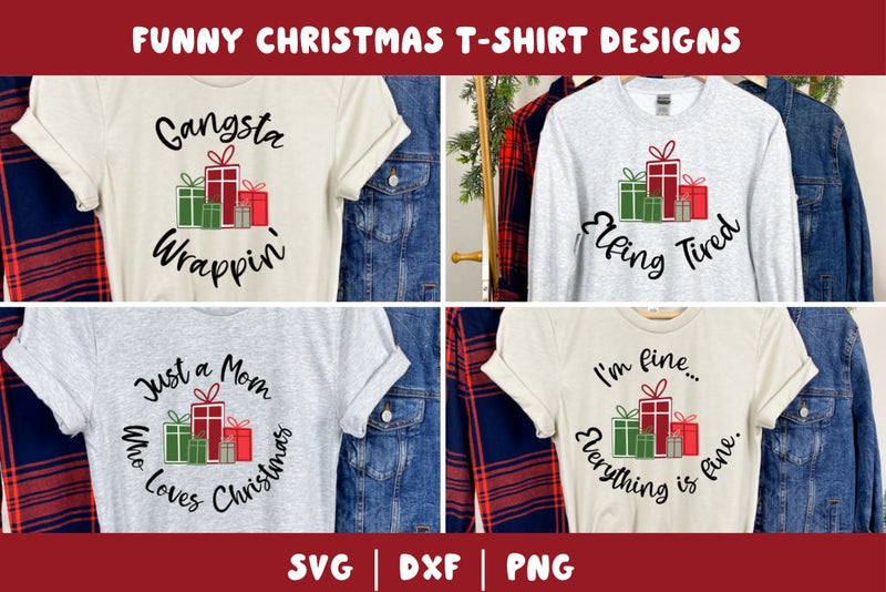 Christmas Humor T-Shirt Design Set SVG So Fontsy Design Shop 