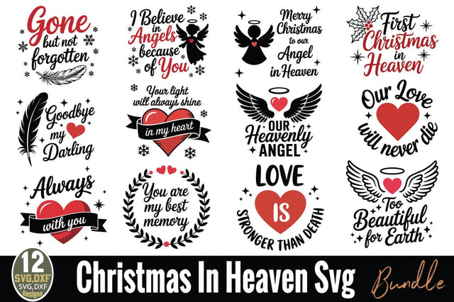 Christmas in Heaven SVG Bundle SVG Angelina750 