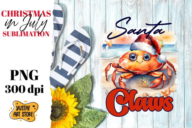 Christmas in July. Santa Claws funny christmas sublimation Sublimation Yustaf Art Store 