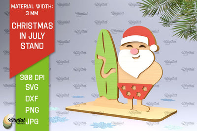 Christmas In July Stand Decor Lasercut. Summer Christmas SVG SVG Evgenyia Guschina 