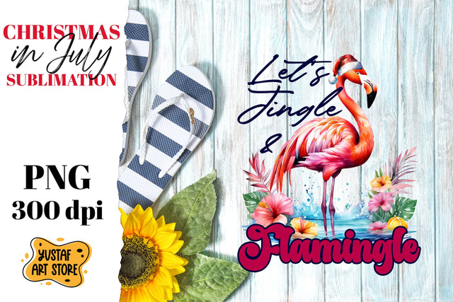 Christmas in July sublimation. Flamingo sublimation Sublimation Yustaf Art Store 