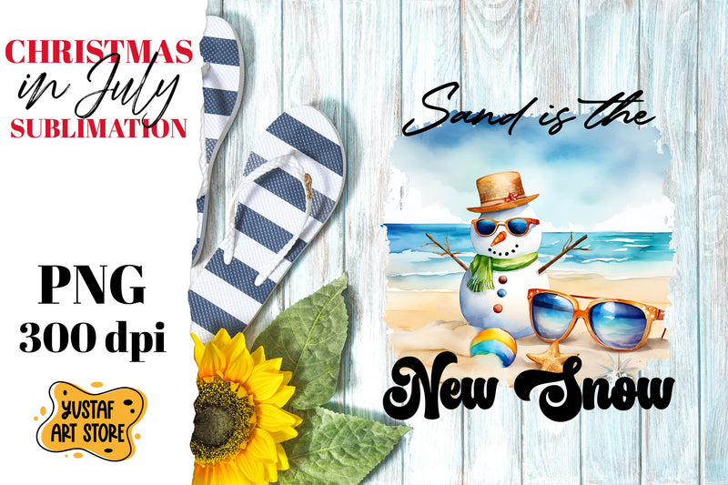 Christmas in July sublimation. Sandman on the beach Sublimation Yustaf Art Store 
