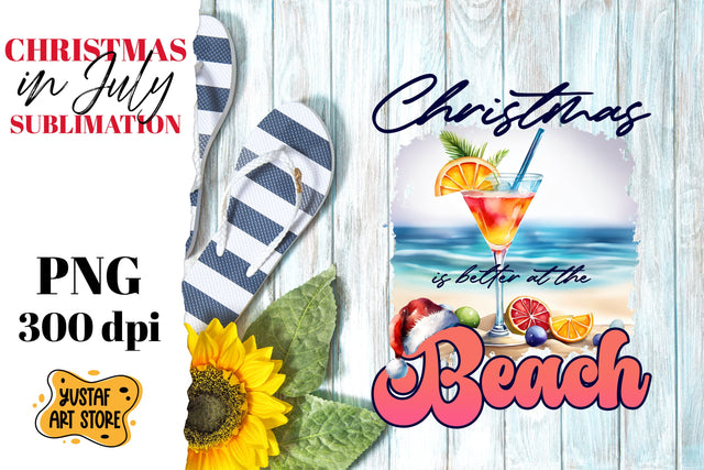 Christmas in July sublimation. Summer cocktail sublimation Sublimation Yustaf Art Store 