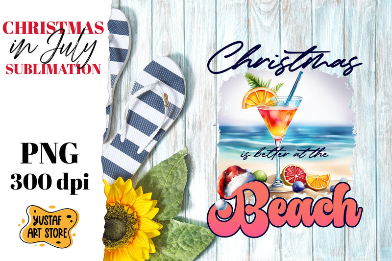 Christmas in July sublimation. Summer cocktail sublimation Sublimation Yustaf Art Store 