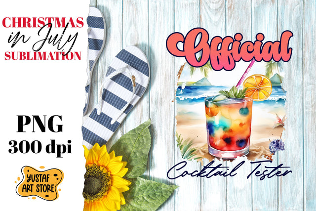 Christmas in July sublimation. Summer cocktail sublimation Sublimation Yustaf Art Store 