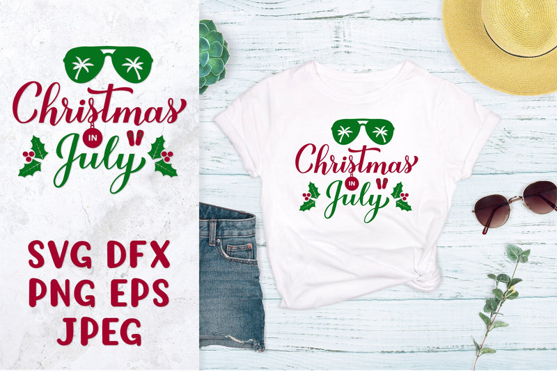 Christmas in July SVG. Summer quote shirt design SVG LaBelezoka 