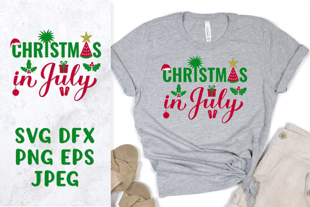 Christmas in July SVG. Summer quote. Tropical Christmas card SVG LaBelezoka 
