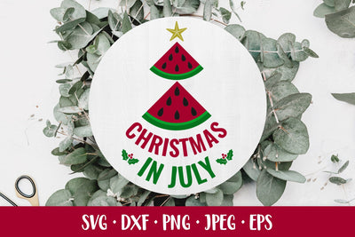 Christmas in July SVG. Watermelon Christmas tree SVG LaBelezoka 