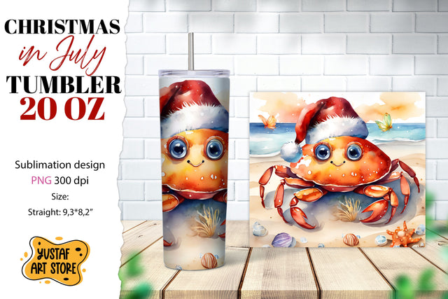 Christmas in July tumbler sublimation. Santa Claws tumbler Sublimation Yustaf Art Store 