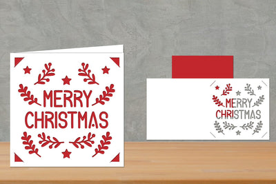 Christmas Insert Card, Christmas Card, Christmas Greeting Card SVG zafrans studio 