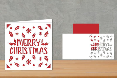 Christmas Insert Card, Christmas Card, Christmas Greeting Card SVG zafrans studio 