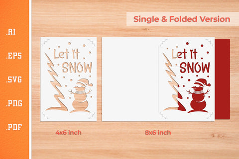 Christmas Insert Card Paper Cut SVG 10 - Postcard Size SVG Slim Studio 