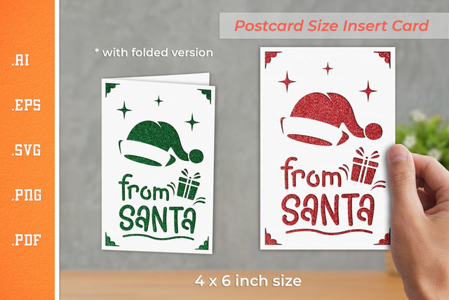 Christmas Insert Card Paper Cut SVG 8 - Postcard Size SVG Slim Studio 