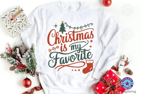 Christmas is my favorite, Christmas Quote SVG Design, Christmas T-shirt Design SVG FiveStarCrafting 