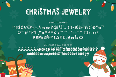 Christmas Jewelry Font Prasetya Letter 